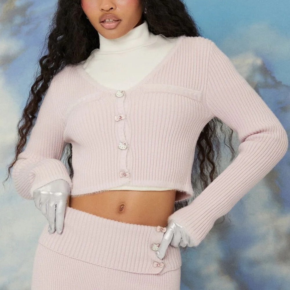 Hello Kitty Pink Knit Cardigan | Size 2X